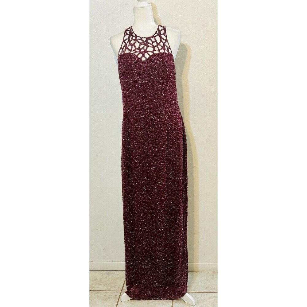 SCALA Size XXL Silk Beaded Sequin Dress Quiet Luxury Wedding Evening